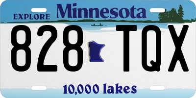 MN license plate 828TQX