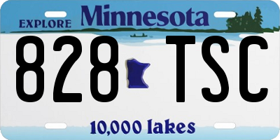 MN license plate 828TSC