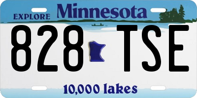 MN license plate 828TSE