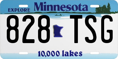 MN license plate 828TSG