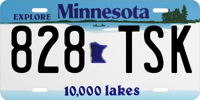 MN license plate 828TSK