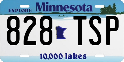 MN license plate 828TSP