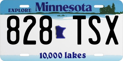 MN license plate 828TSX