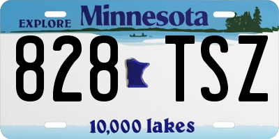 MN license plate 828TSZ