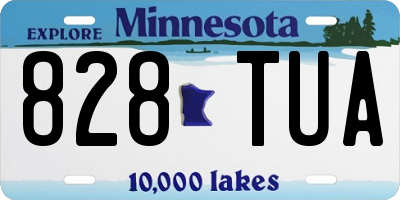 MN license plate 828TUA