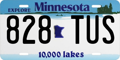 MN license plate 828TUS