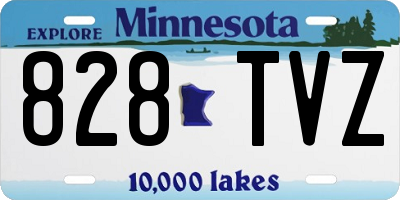 MN license plate 828TVZ