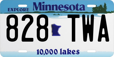 MN license plate 828TWA
