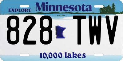 MN license plate 828TWV