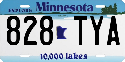 MN license plate 828TYA