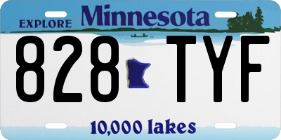 MN license plate 828TYF