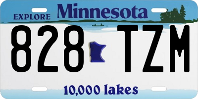 MN license plate 828TZM