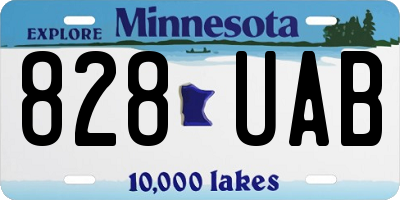 MN license plate 828UAB