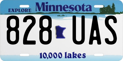 MN license plate 828UAS