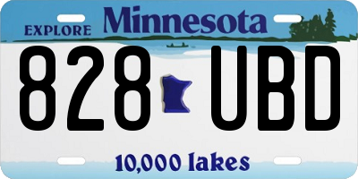 MN license plate 828UBD