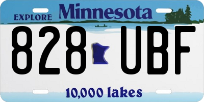 MN license plate 828UBF