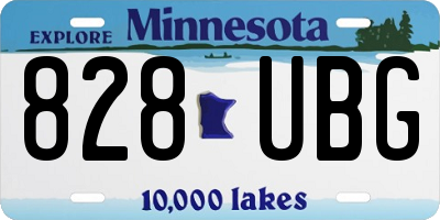 MN license plate 828UBG