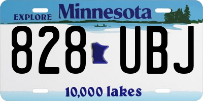 MN license plate 828UBJ