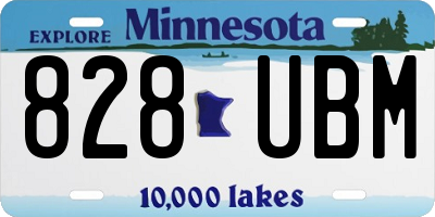 MN license plate 828UBM