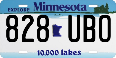 MN license plate 828UBO