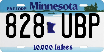 MN license plate 828UBP