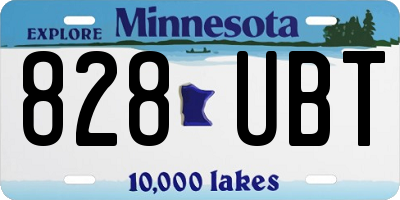 MN license plate 828UBT