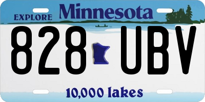 MN license plate 828UBV
