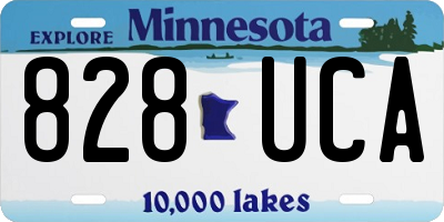 MN license plate 828UCA