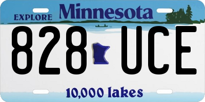MN license plate 828UCE