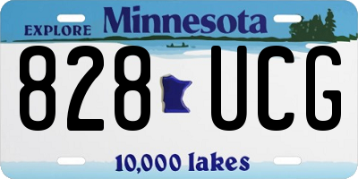 MN license plate 828UCG