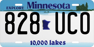 MN license plate 828UCO