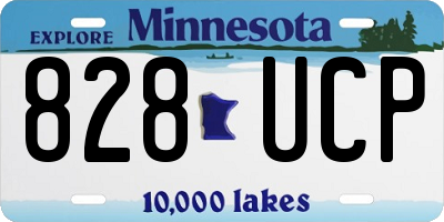 MN license plate 828UCP