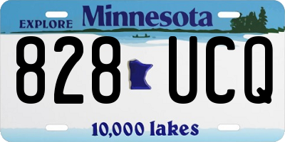 MN license plate 828UCQ