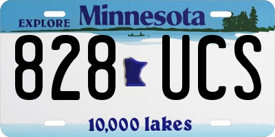 MN license plate 828UCS