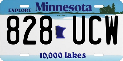 MN license plate 828UCW