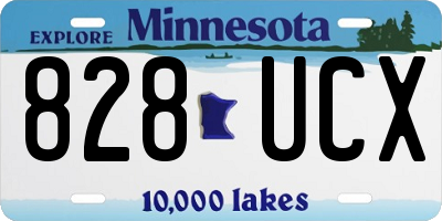 MN license plate 828UCX