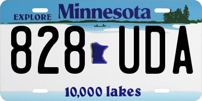 MN license plate 828UDA