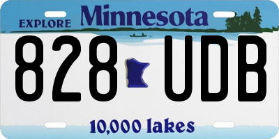 MN license plate 828UDB