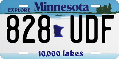 MN license plate 828UDF