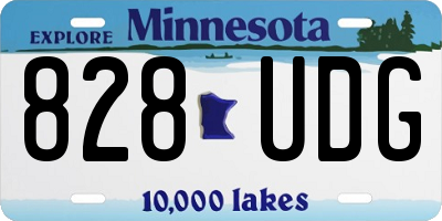 MN license plate 828UDG