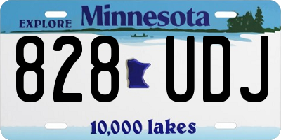 MN license plate 828UDJ