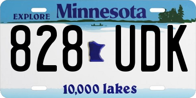 MN license plate 828UDK