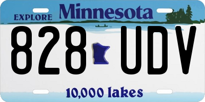 MN license plate 828UDV