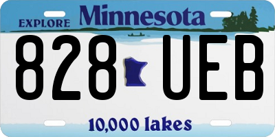 MN license plate 828UEB