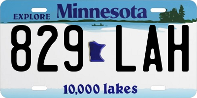 MN license plate 829LAH