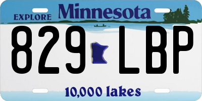 MN license plate 829LBP