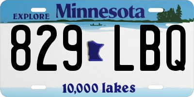 MN license plate 829LBQ