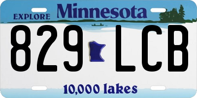 MN license plate 829LCB