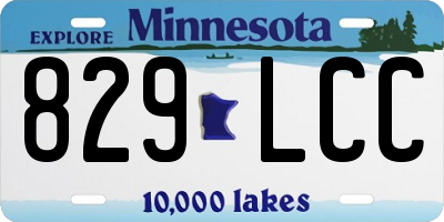 MN license plate 829LCC