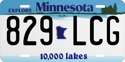 MN license plate 829LCG